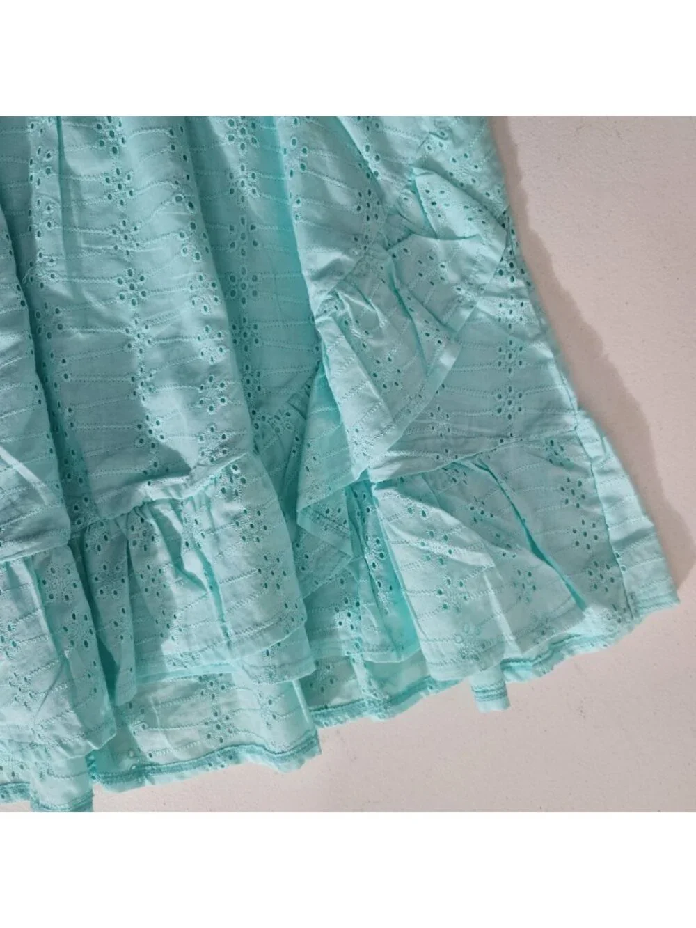 BCBG Girls Turquoise Ice Eyelet And Lace Dress New Size 14 New